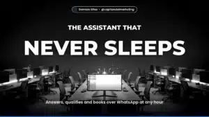 NEVER SLEEPS — Answers, qualifies and books over WhatsApp at any hour