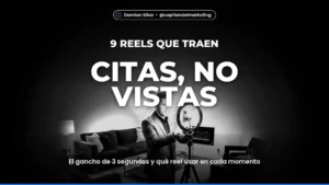 CITAS, NO VISTAS — El gancho de 3 segundos y qué reel usar en cada momento