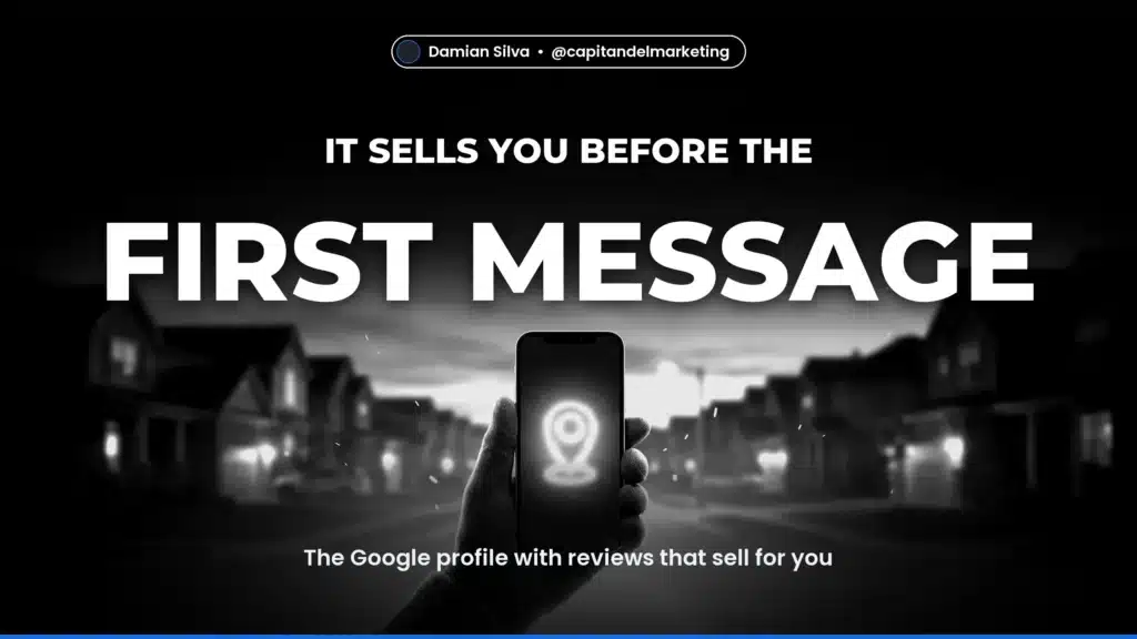 FIRST MESSAGE — The Google profile with reviews that sell for you
